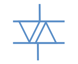 Symbol elektryczny dioda dwukierunkowa, diak